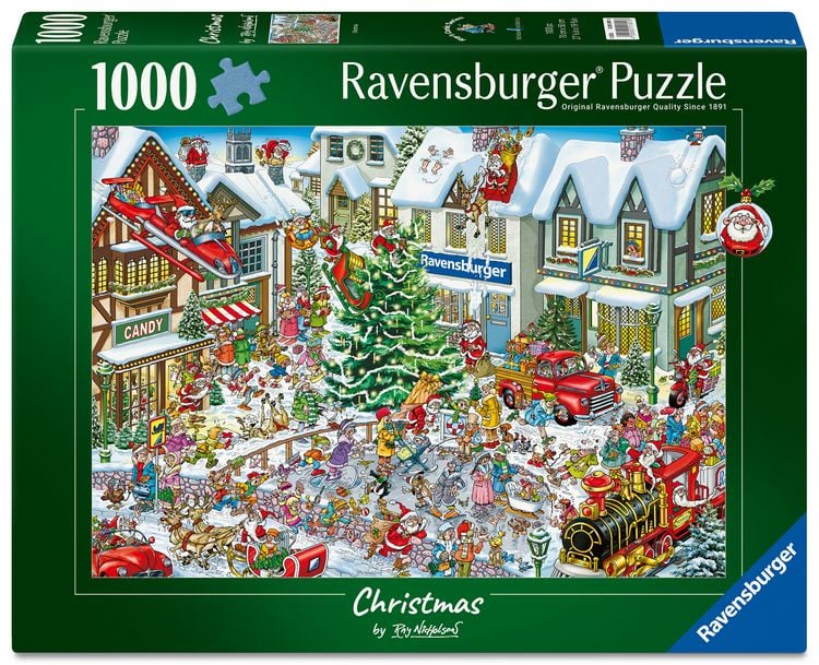 Produktbild: Weihnachtspuzzle 1000 Teile - Wimmelbild Weihnachten von Ray Nicholson