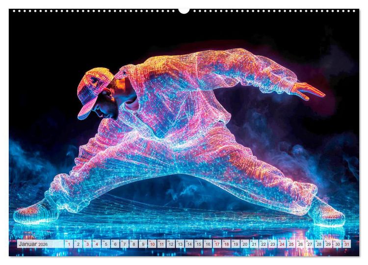 Produktbild: BREAKING Cooler Tanz und krasse Moves (hochwertiger Premium Wandkalender 2026 DIN A2 quer), Kunstdruck in Hochglanz