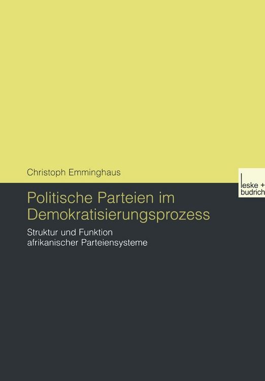 Produktbild: Politische Parteien im Demokratisierungsprozess