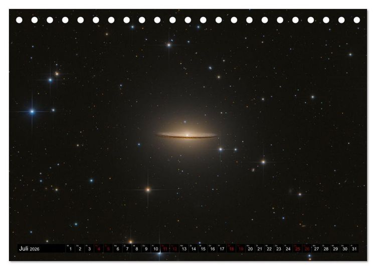 Produktbild: Galaxien im Universum (Tischkalender 2026 DIN A5 quer), CALVENDO Monatskalender