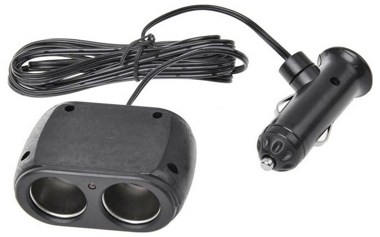 Produktbild: IWH Doppelsteckdose Belastbarkeit Strom max.=10A 12 oder 24 V/DC