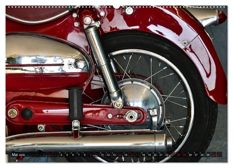 Produktbild: Puch 250 SGS Motorrad - Oldie aus &Ouml;sterreich (hochwertiger Premium Wandkalender 2026 DIN A2 quer), Kunstdruck in Hochglanz