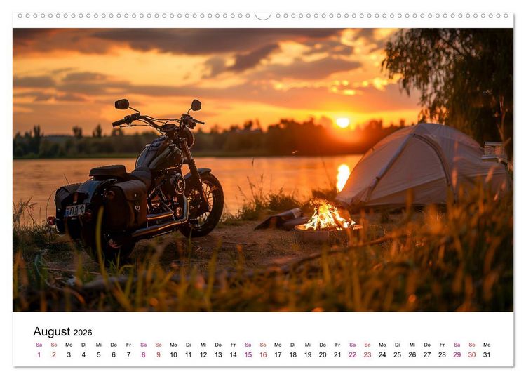 Produktbild: Zelten - frei sein (hochwertiger Premium Wandkalender 2026 DIN A2 quer), Kunstdruck in Hochglanz