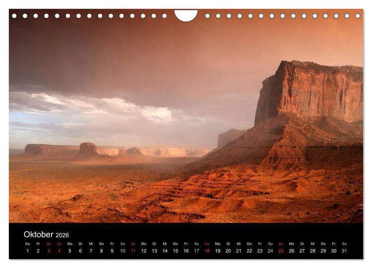 Produktbild: USA - Monument Valley (Wandkalender 2026 DIN A4 quer), CALVENDO Monatskalender
