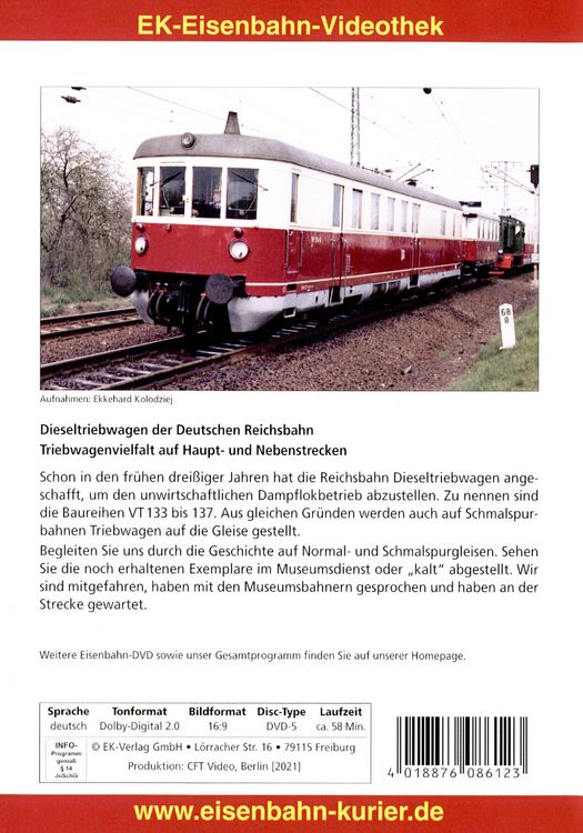 Produktbild: Dieseltriebwagen der Deutschen Reichsbahn - Triebwagenvielfalt auf Haupt- und Nebenstrecken