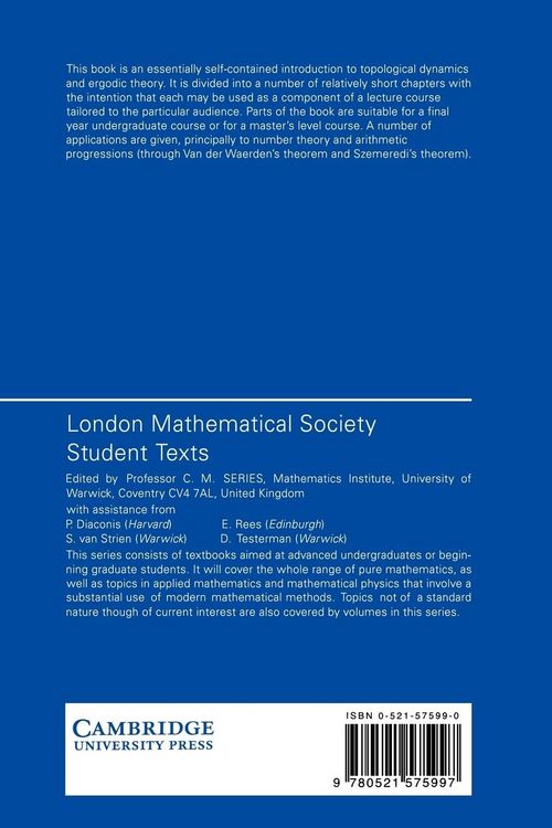 Produktbild: Dynamical Systems and Ergodic Theory
