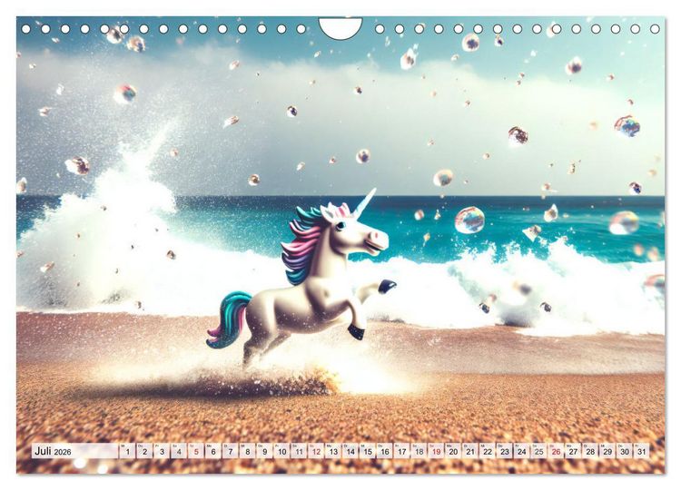 Produktbild: Mystische Einh&ouml;rner - Jahreszeiten im Einhornland (Wandkalender 2026 DIN A4 quer), CALVENDO Monatskalender