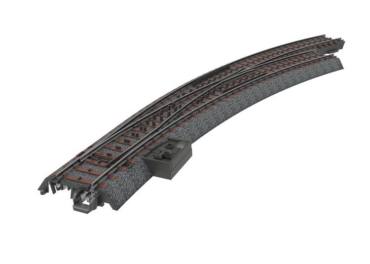 Produktbild: M&auml;rklin H0 C-Gleis (mit Bettung) 24772 Schnellfahrweiche, rechts 1St.