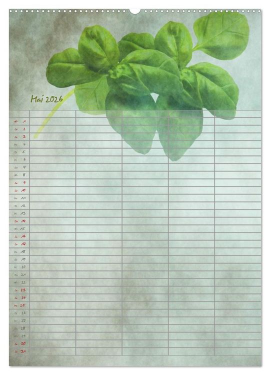 Produktbild: Familienplaner f&uuml;r die K&uuml;che. (hochwertiger Premium Wandkalender 2026 DIN A2 hoch), Kunstdruck in Hochglanz