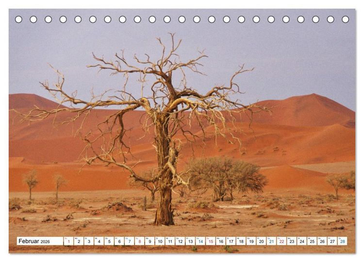 Produktbild: Namibia, Faszination W&uuml;ste und Tierwelt (Tischkalender 2026 DIN A5 quer), CALVENDO Monatskalender