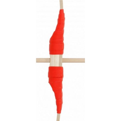 Produktbild: BestSaller 1272 - Kinder-Bogen mit Loch inkl. 3 Pfeilen, Buchenholz, 80cm, Holz-Bogen, Griff mit roter Kunststoffwickelung
