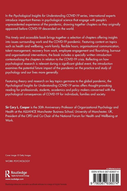 Produktbild: Psychological Insights for Understanding COVID-19 and Work