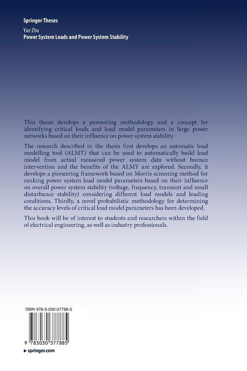 Produktbild: Power System Loads and Power System Stability