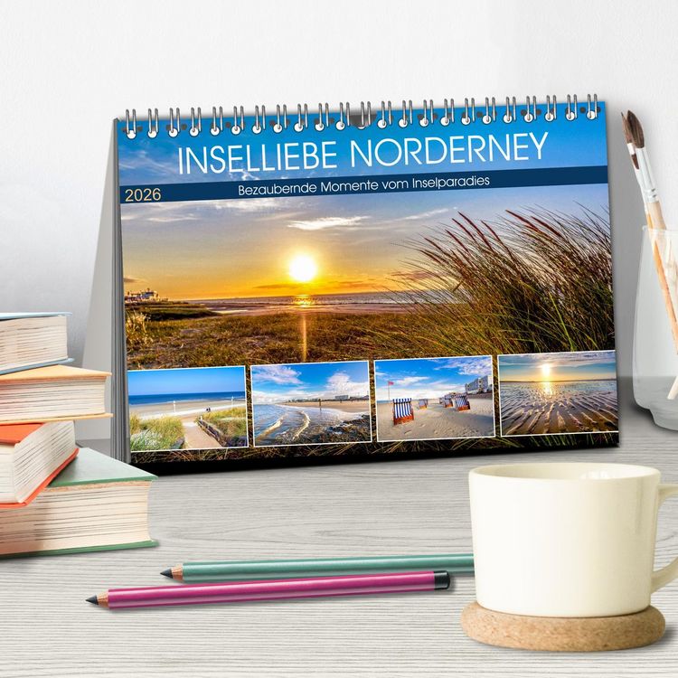 Produktbild: INSELLIEBE NORDERNEY (Tischkalender 2026 DIN A5 quer), CALVENDO Monatskalender
