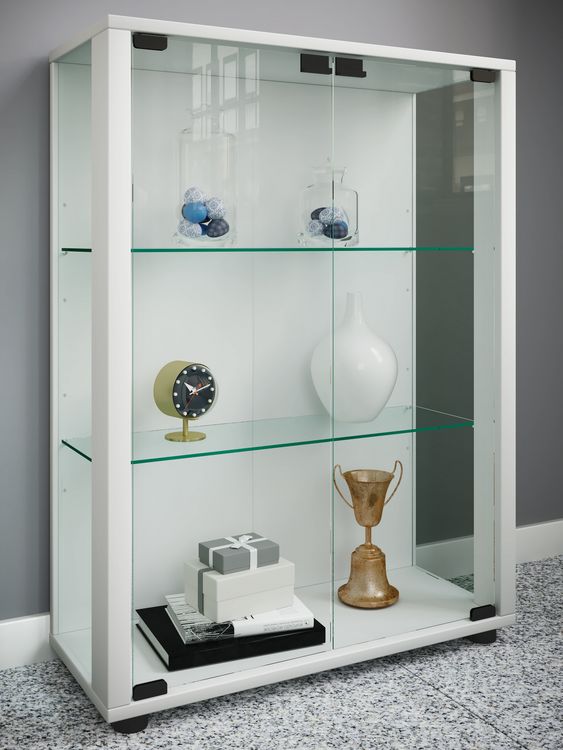 Produktbild: Holz Glas Stand Vitrine Sammelvitrine Sintalo