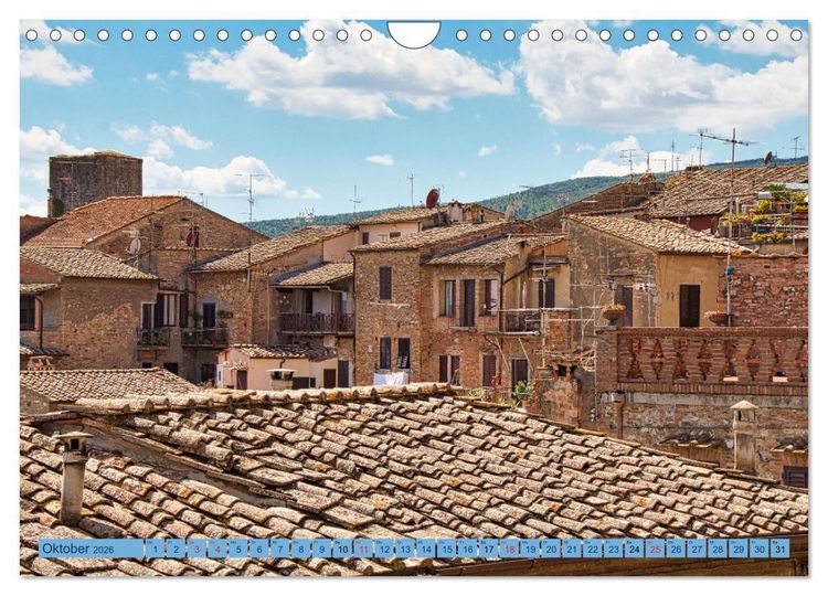Produktbild: Impressionen aus San Gimignano (Wandkalender 2026 DIN A4 quer), CALVENDO Monatskalender