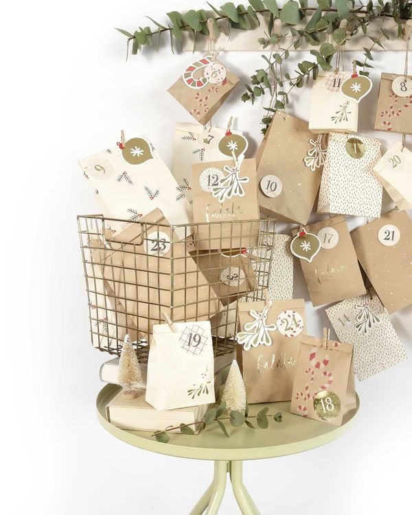 Produktbild: Folia Adventskalender Set FALALA, 97-teilig