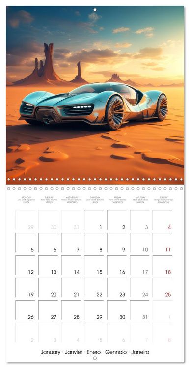 Produktbild: Fantasy desert cars (Wall Calendar 2026 12 &times; 12 Inch) CALVENDO 12 Month Wall Calendar