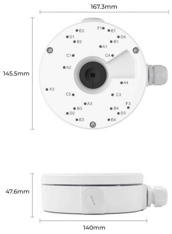 Produktbild: Reolink Wetterfeste Anschlussdose / Montageplatte f&uuml;r &Uuml;berwachungskameras Junction Box RLA-JBL1 RLA-JBL1
