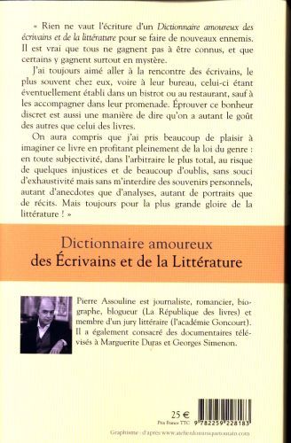 Produktbild: Dictionnaire amoureux des &eacute;crivains et de la litt&eacute;rature