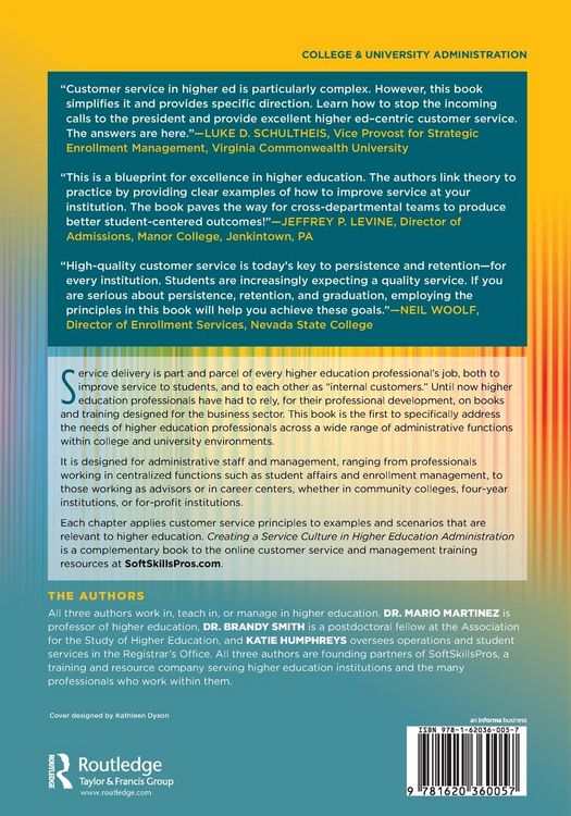 Produktbild: Creating a Service Culture in Higher Education Administration