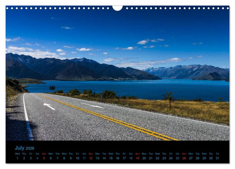 Produktbild: New Zealand - A bicycle adventure (Wall Calendar 2026 DIN A3 landscape), CALVENDO 12 Month Wall Calendar