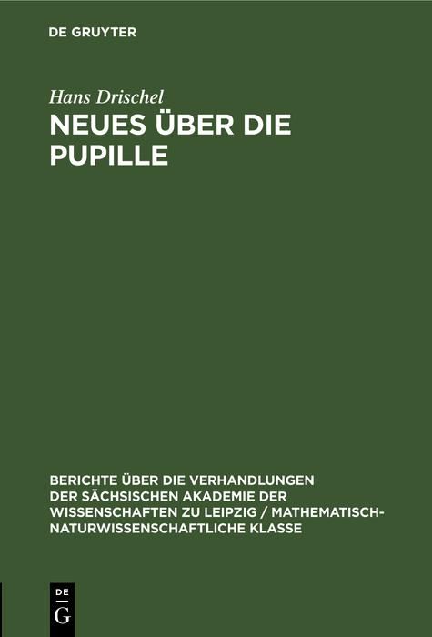 Produktbild: Neues &uuml;ber die Pupille