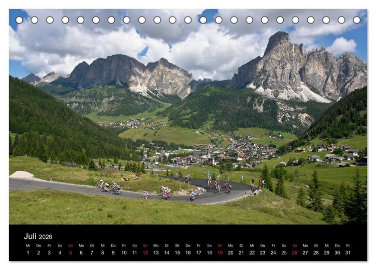 Produktbild: Die Dolomiten &ndash; Wanderparadies in S&uuml;dtirol (Tischkalender 2026 DIN A5 quer), CALVENDO Monatskalender