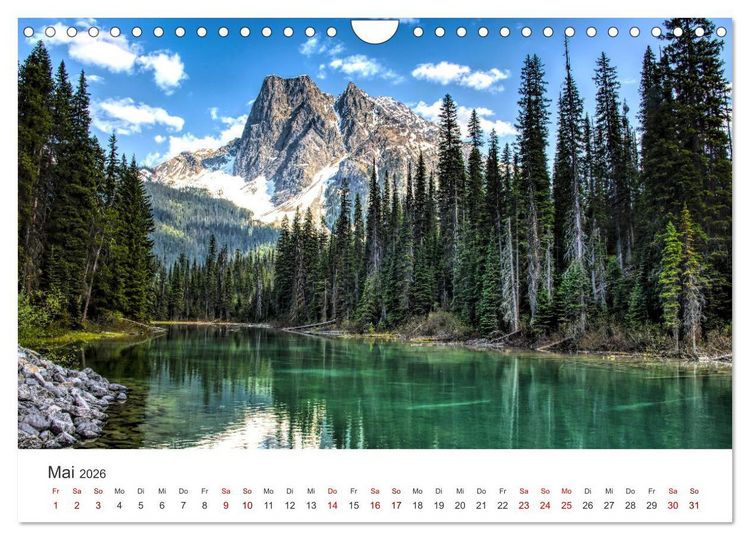 Produktbild: British Columbia - Faszination Kanada (Wandkalender 2026 DIN A4 quer), CALVENDO Monatskalender