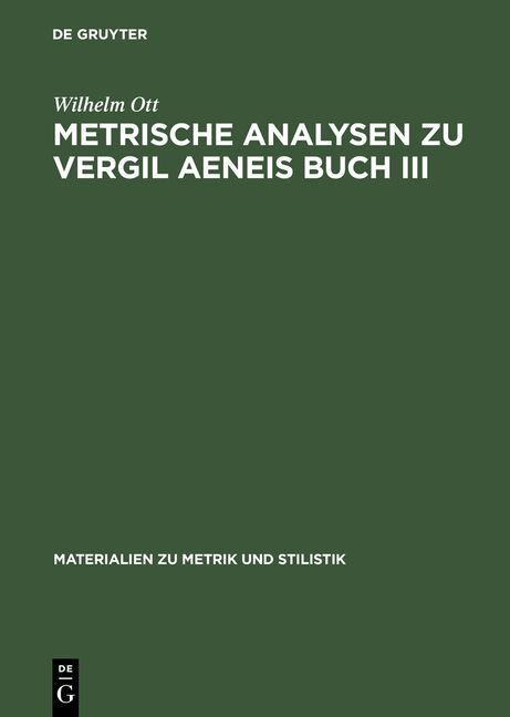 Produktbild: Metrische Analysen zu Vergil Aeneis Buch III