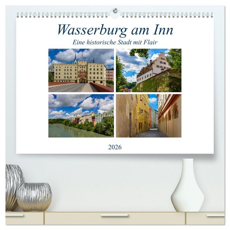 Produktbild: Wasserburg am Inn (hochwertiger Premium Wandkalender 2026 DIN A2 quer), Kunstdruck in Hochglanz