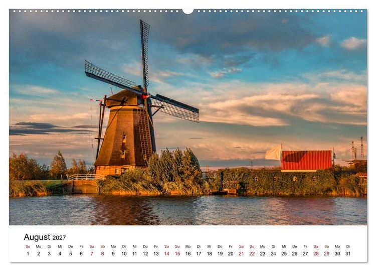 Produktbild: M&auml;rchenhafte Windm&uuml;hlen (hochwertiger Premium Wandkalender 2027 DIN A2 quer), Kunstdruck in Hochglanz