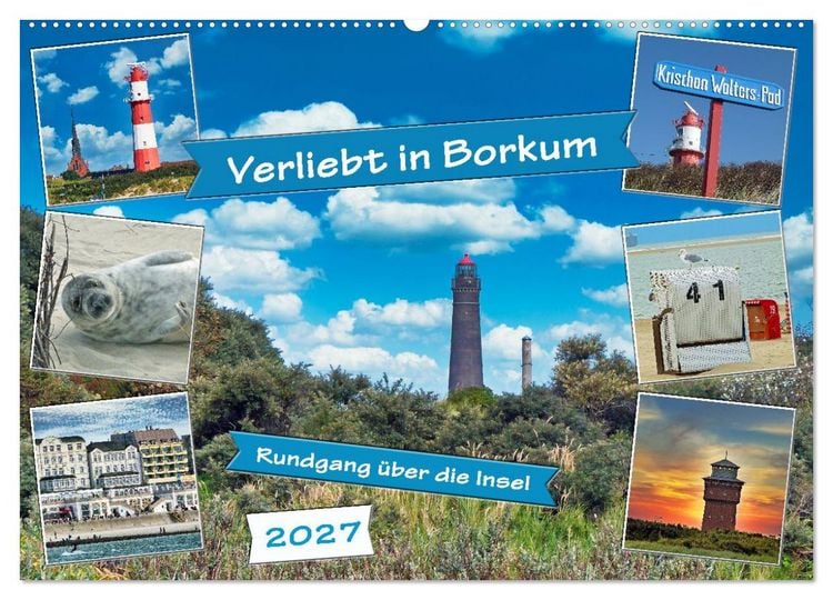 Produktbild: Verliebt in Borkum (Wandkalender 2027 DIN A2 quer), CALVENDO Monatskalender