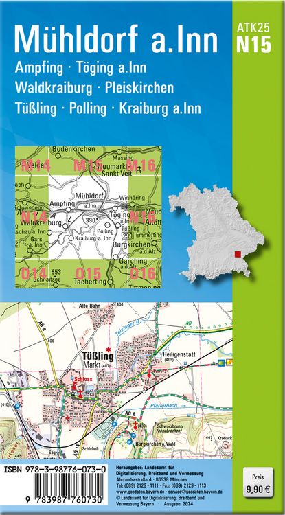 Produktbild: ATK25-N15 M&uuml;hldorf a.Inn (Amtliche Topographische Karte 1:25000)