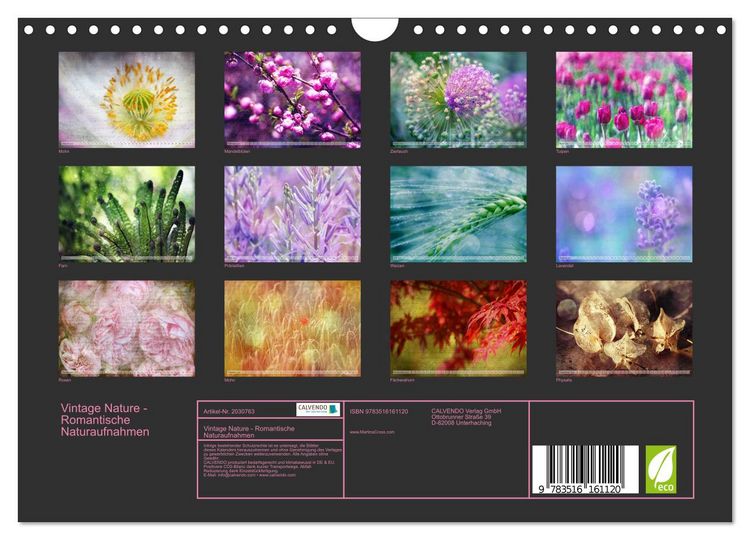 Produktbild: Vintage Nature - Romantische Naturaufnahmen (Wandkalender 2026 DIN A4 quer), CALVENDO Monatskalender