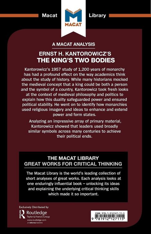 Produktbild: An Analysis of Ernst H. Kantorwicz's The King's Two Bodies