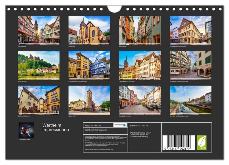 Produktbild: Wertheim Impressionen (Wandkalender 2026 DIN A4 quer), CALVENDO Monatskalender