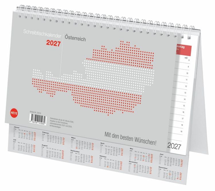 Produktbild: Schreibtischkalender &Ouml;sterreich gro&szlig; 2027