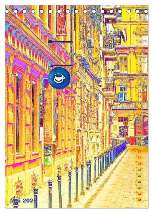 Produktbild: Budapest - K&uuml;nstlerische Fotografie (Tischkalender 2026 DIN A5 hoch), CALVENDO Monatskalender