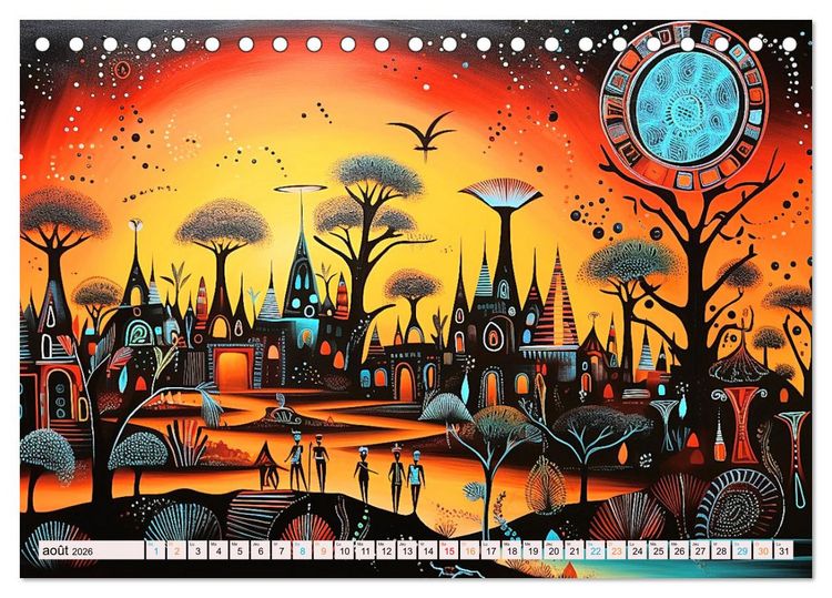 Produktbild: Sc&egrave;nes de vie africaine (Calendrier de bureau 2026 DIN A5 vertical), CALVENDO calendrier mensuel