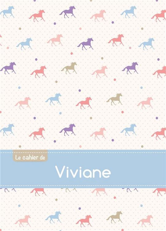 Produktbild: Cahier viviane blanc,96p,a5 chevaux