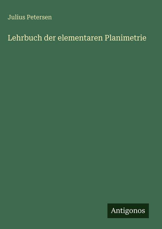 Produktbild: Lehrbuch der elementaren Planimetrie