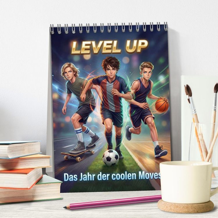 Produktbild: Level Up - Das Jahr der coolen Moves (Tischkalender 2027 DIN A5 hoch), CALVENDO Monatskalender
