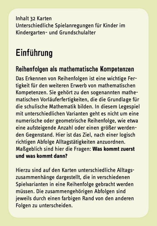 Produktbild: Was kommt zuerst?