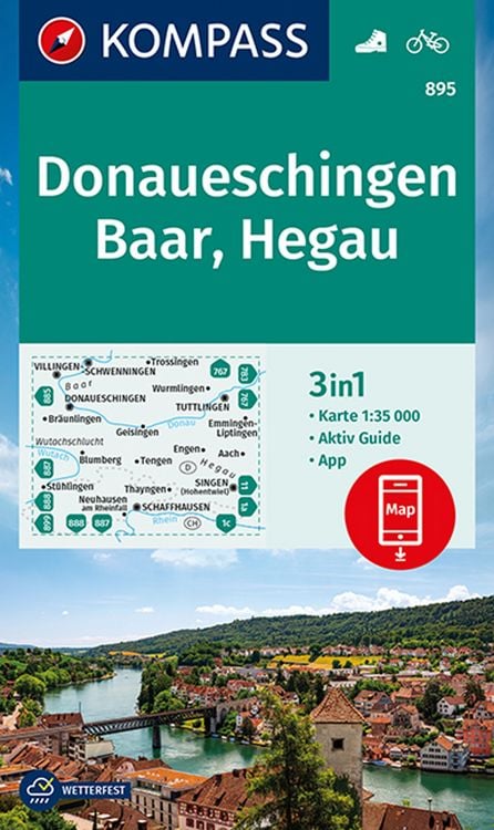 Produktbild: KOMPASS Wanderkarte 895 Donaueschingen, Baar, Hegau 1:35.000