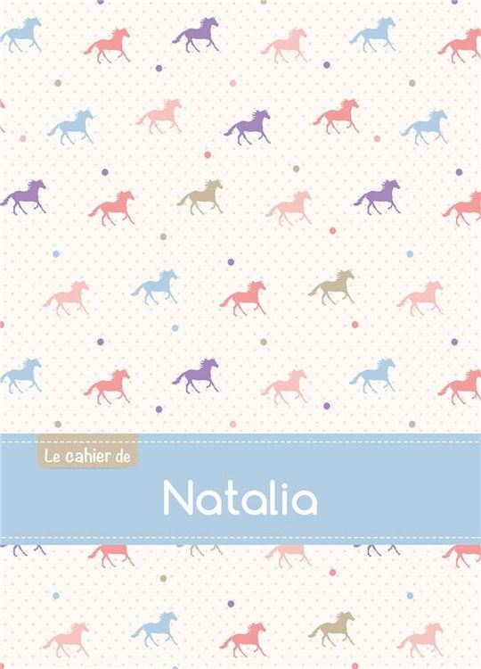 Produktbild: Cahier natalia ptscx,96p,a5 chevaux