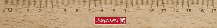 Produktbild: Brunnen Lineal Holz 17 cm
