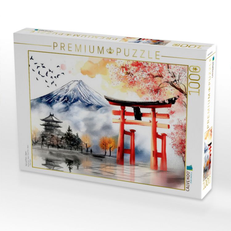 Produktbild: CALVENDO Puzzle Fuji und Torii - Japan | 1000 Teile Lege-Gr&ouml;&szlig;e 64x48cm Foto-Puzzle f&uuml;r gl&uuml;ckliche Stunden