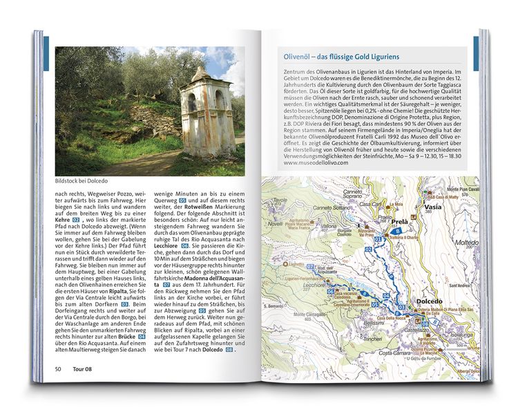 Produktbild: KOMPASS Wanderf&uuml;hrer Ligurien mit Cinque Terre, 50 Touren mit Extra-Tourenkarte