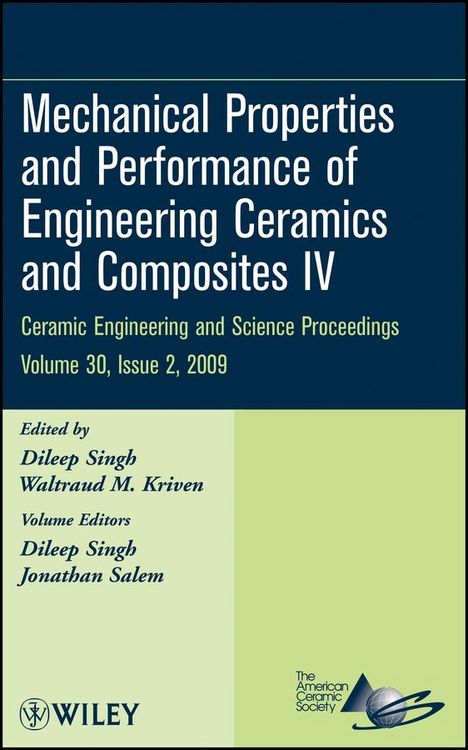 Produktbild: Mechanical Properties and Performance of Engineering Ceramics and Composites IV, Volume 30, Issue 2